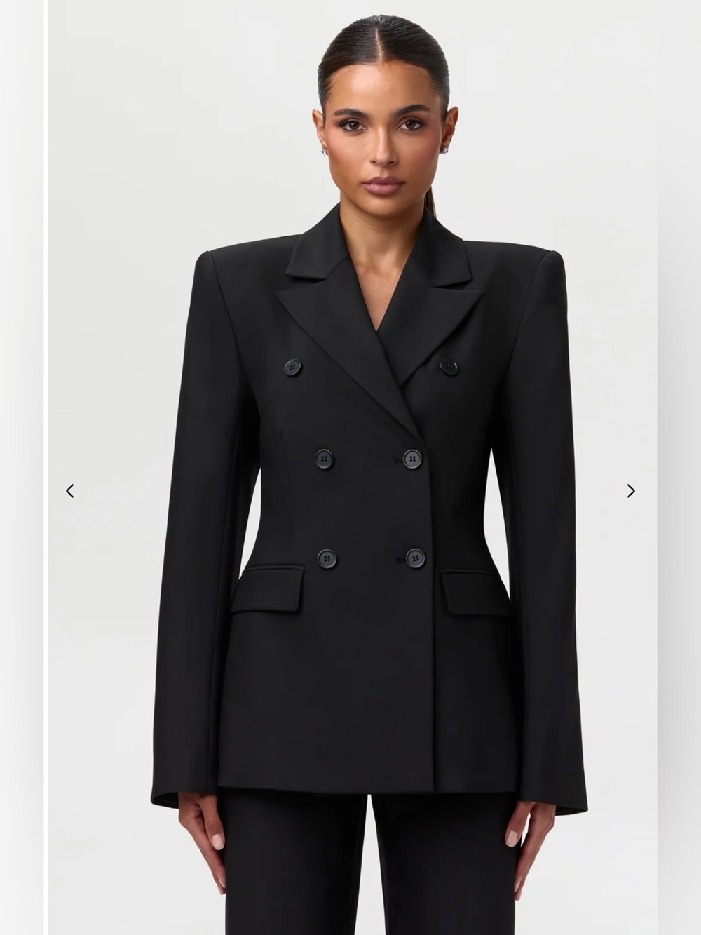 Naked Wardrobe Double-Breasted Blazer Black